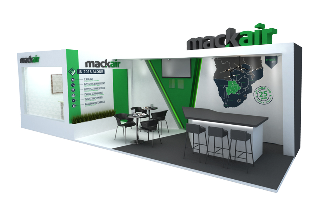 mackair exhibition 3D design rendering